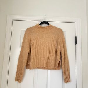 Topshop crop mock neck sweater